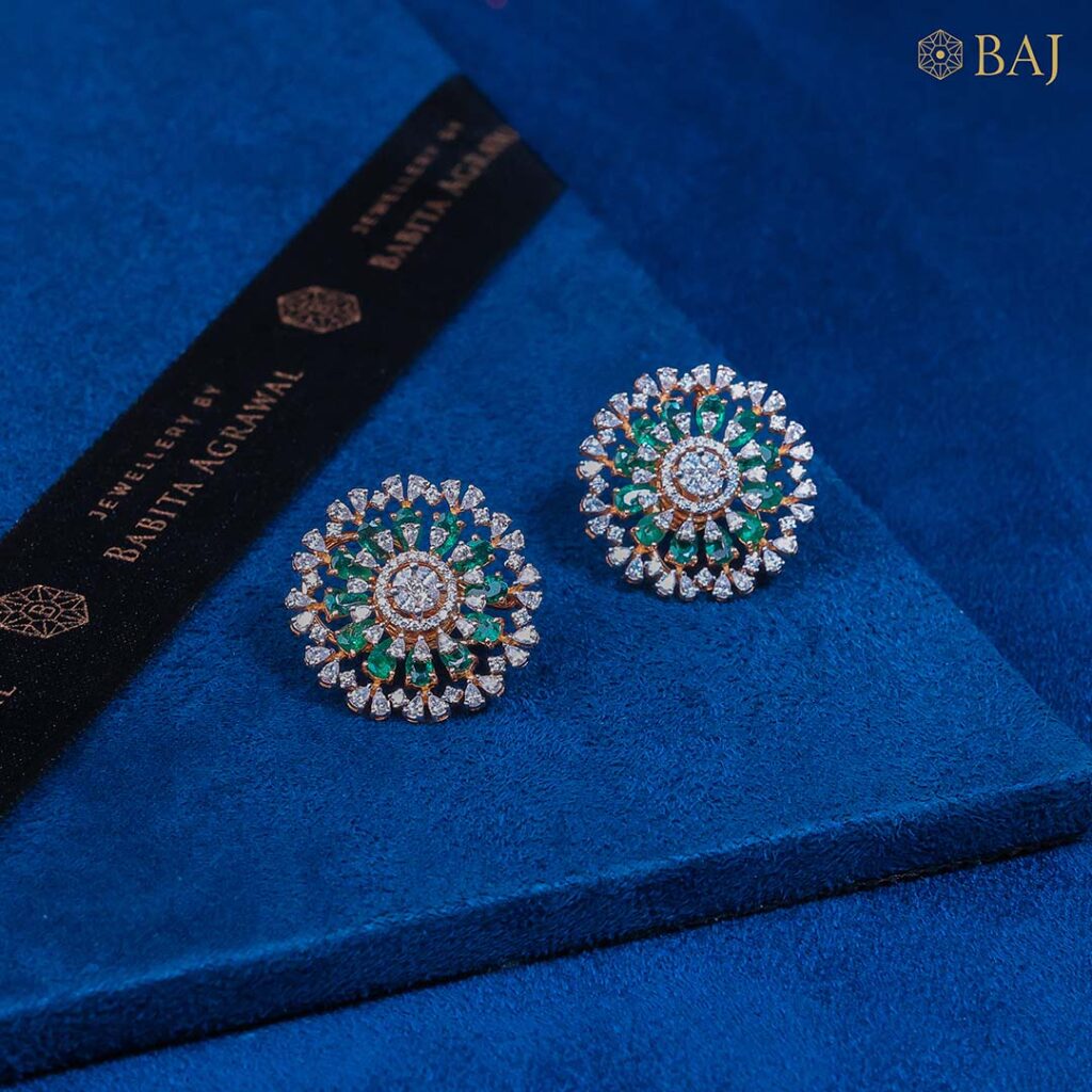 Emerald Bloom Studs