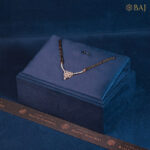 Floral Cascade diamond mangalsutra pendant in 18k gold floral drop design