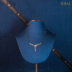 Heartline Grace diamond mangalsutra pendant in 18k gold heart drop design-2