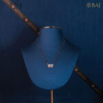 Dual Grace diamond mangalsutra pendant in 18k gold twin square design-2