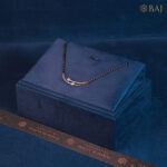 Celestial Curve diamond mangalsutra pendant in 18k gold with curved bar design