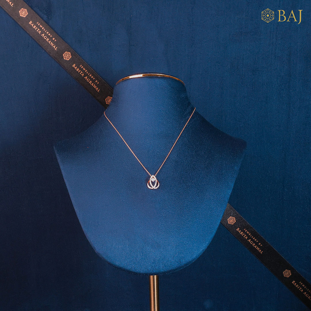 Infinity Loop diamond pendant with chain in 18k gold featuring interlocked infinity loops with diamonds-2