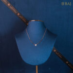 Circle Bond diamond tanmani mangalsutra with circular diamond pendant and black bead chain in 18k gold-1