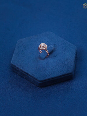 Heart row ring