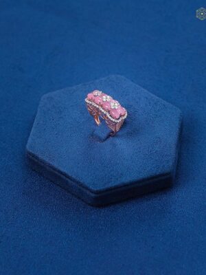 Pink star ring