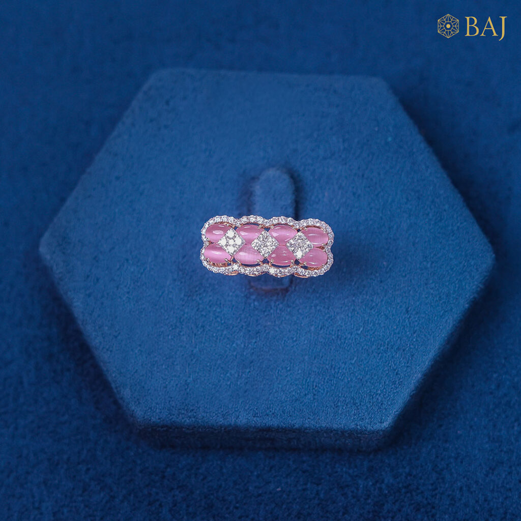 Pink star ring