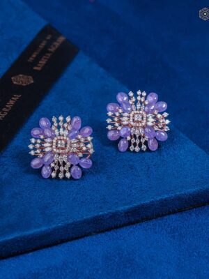 Amethyst Bloom Studs