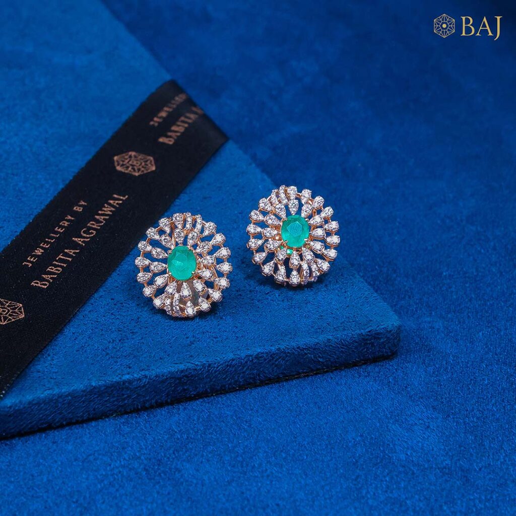 Emerald Bloom Studs