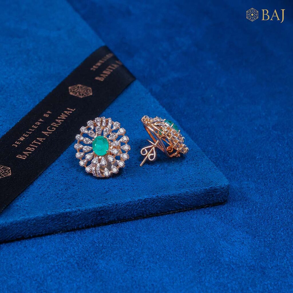 Emerald Bloom Studs