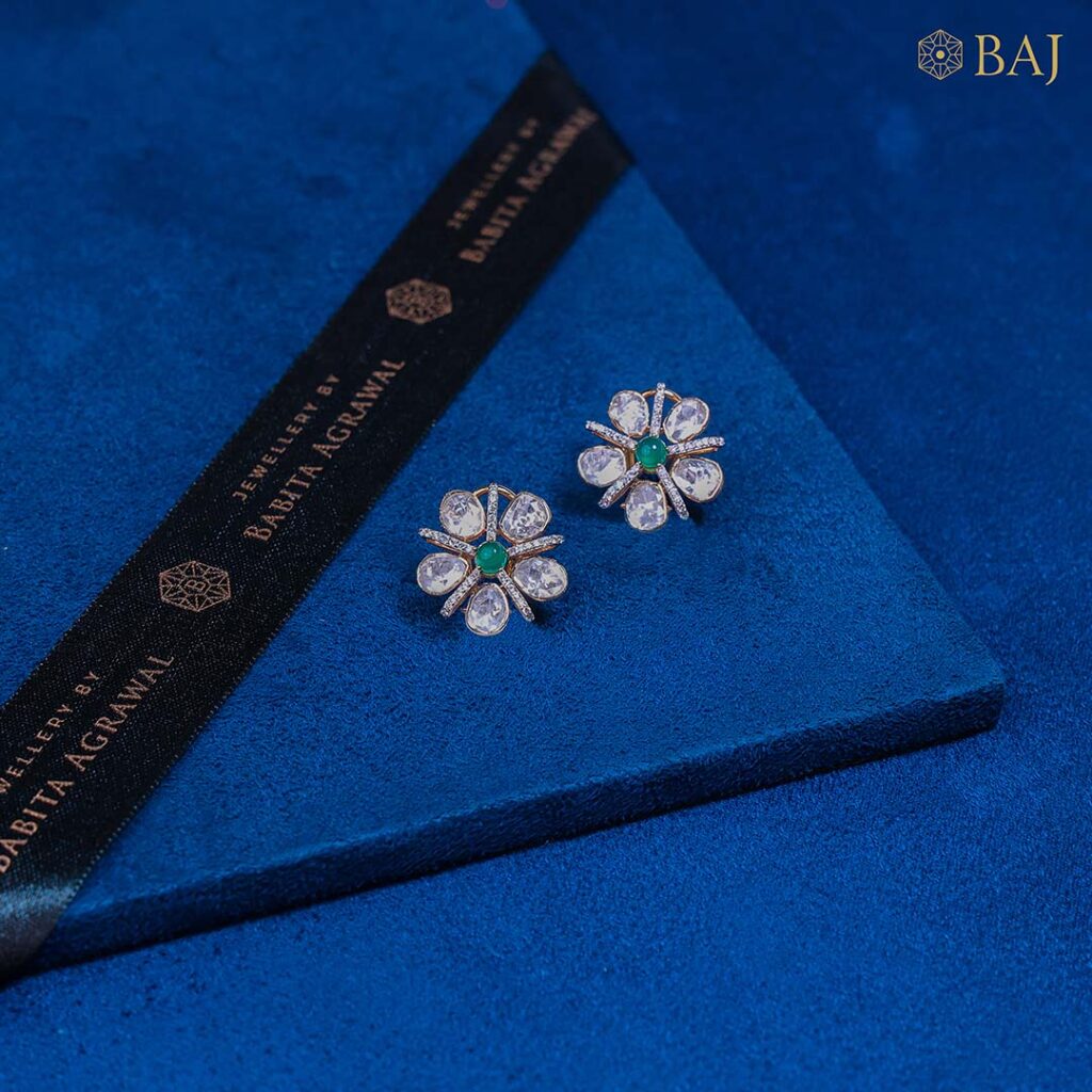 Emerald Blossom Studs
