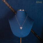 Trinity Spark diamond pendant set with triangle design in 18k gold-2