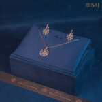 Starlit Glow diamond pendant set with starburst design in 18k gold