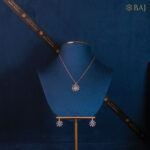 Starlit Glow diamond pendant set with starburst design in 18k gold-2