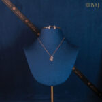 Petal Swirl Sparkle diamond pendant set in 18k gold with floral swirl design-2