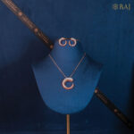 Radiant Crescent diamond pendant set in 18k gold with crescent design-2