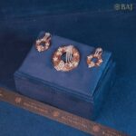 Orchid Loop diamond pendant set in 18k rose gold with floral diamond design