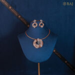 Orchid Loop diamond pendant set in 18k rose gold with floral diamond design-2