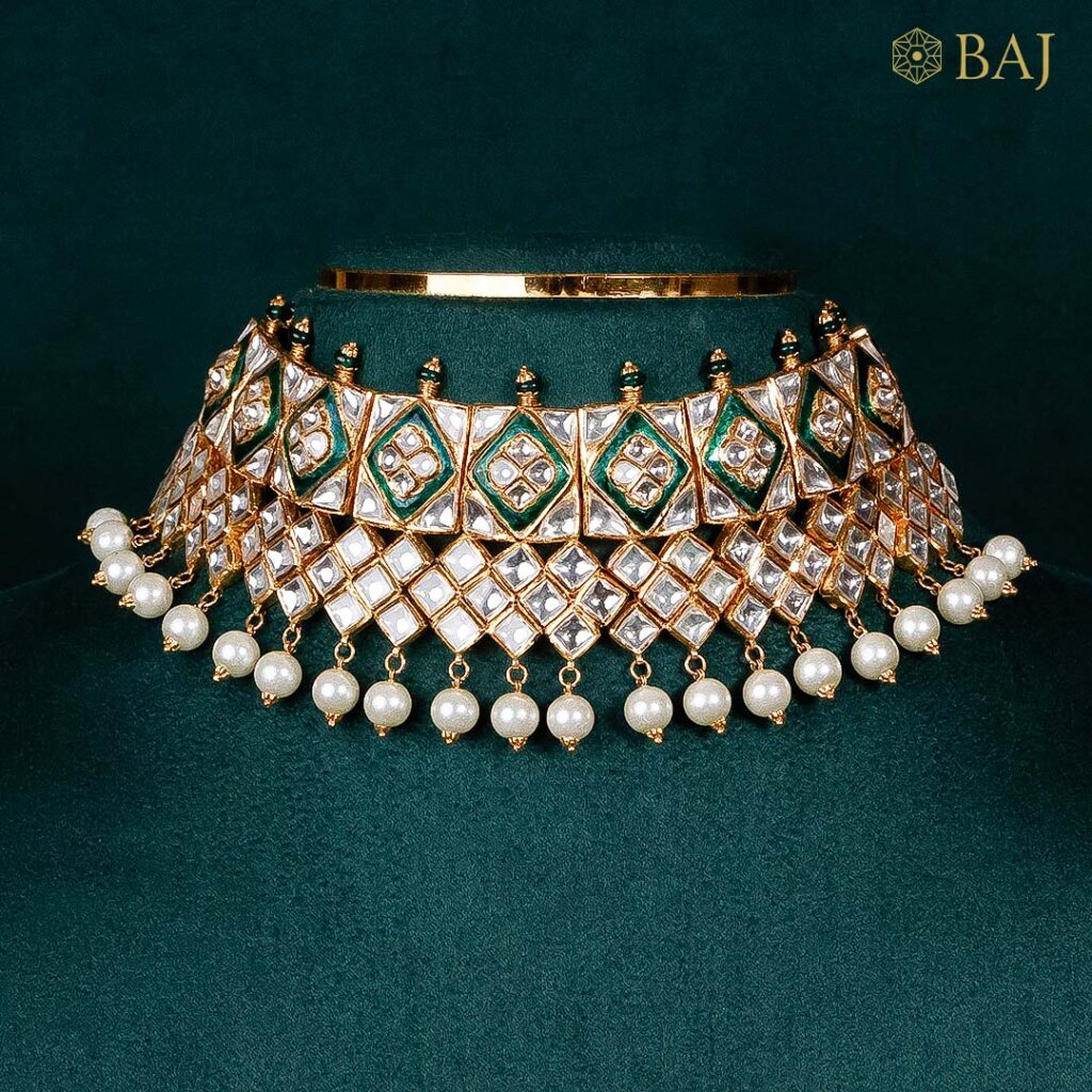 Bikaneri Kundan Pearl Choker Set