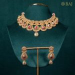 22Kt Heritage Floral Antique Kundan Set