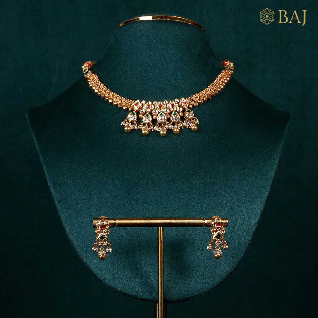 22Kt Petite Kundan Bridal Choker Set