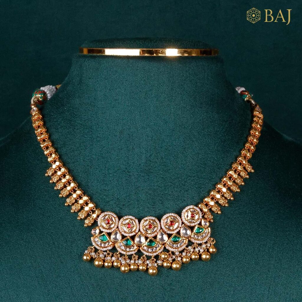 22Kt Floral Kundan Bridal Necklace