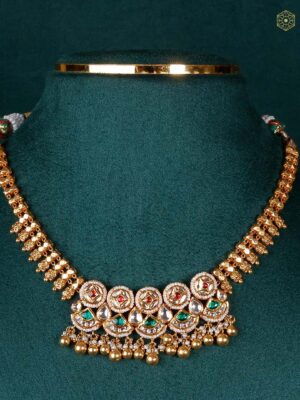 22Kt Floral Kundan Bridal Necklace