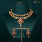 22Kt Geometric Kundan Bridal Set