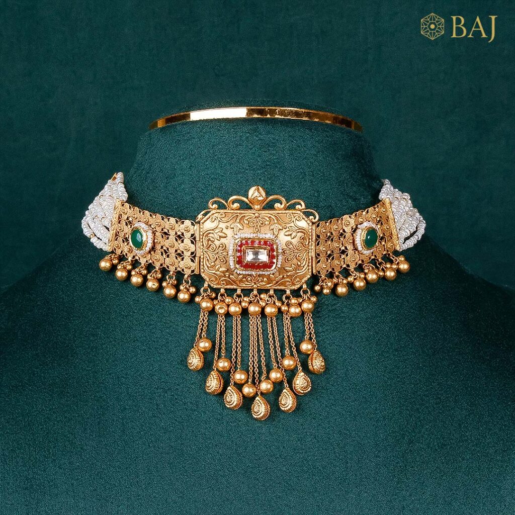 22Kt Antique Kundan Bridal Choker
