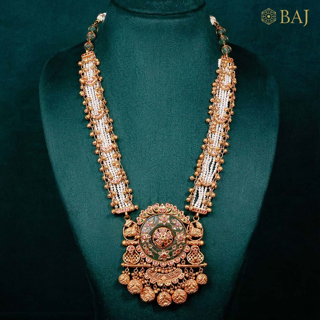 22Kt Temple-Inspired Kundan Long Necklace