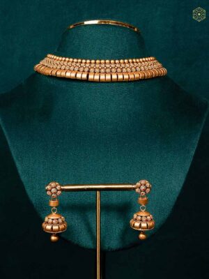 22Kt Minimal Kundan Choker Set