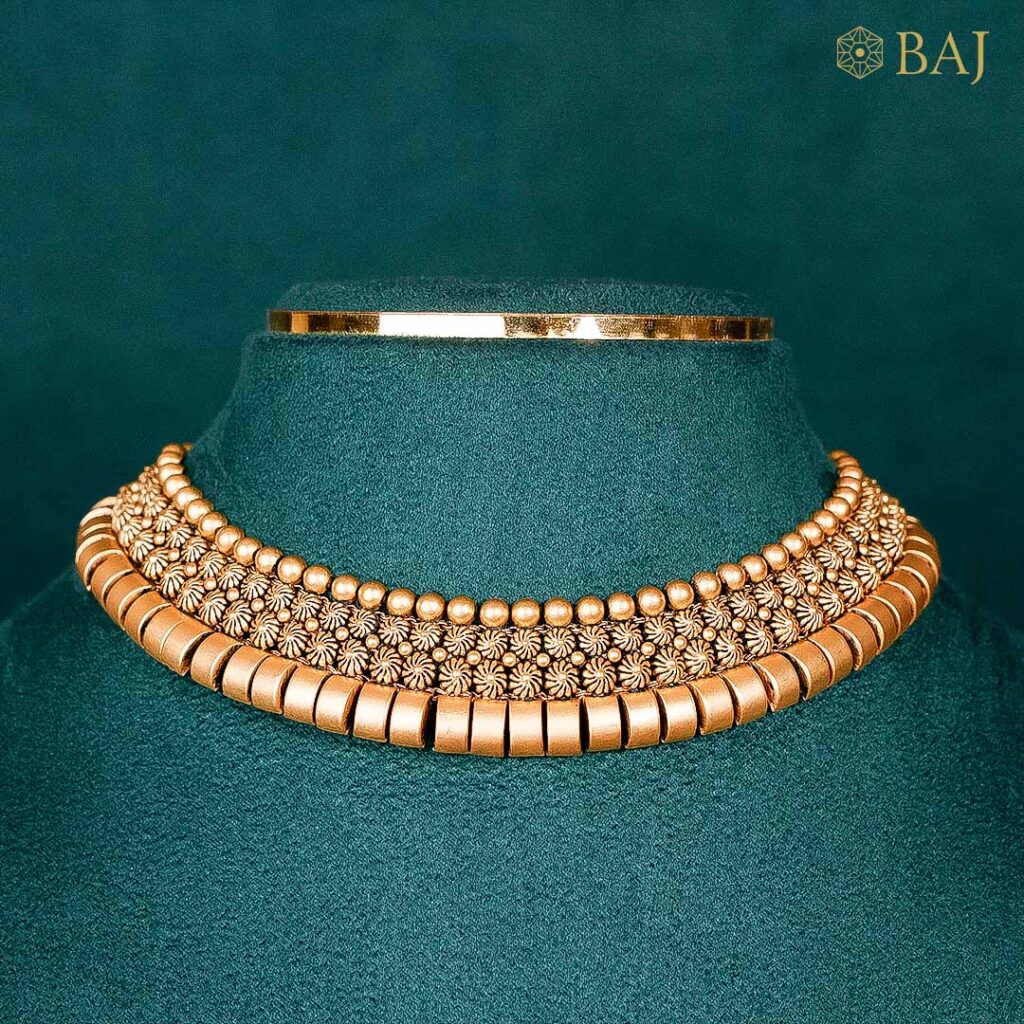 22Kt Minimal Kundan Choker Set