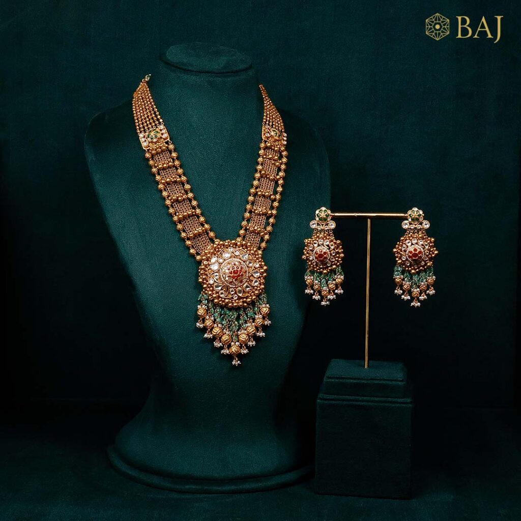22Kt Bridal Kundan Necklace Set