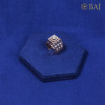 Moroccan Blue diamond ring with blue and white stones in 18kt gold