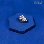 Real Petals diamond ring in 18kt rose gold with floral design