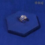 Flurry diamond ring in 18kt gold with floral multi band design