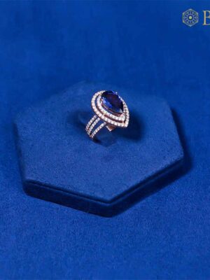 Blue Pear ring