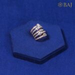 Dazzle diamond ring in 18kt gold with bold multi band design