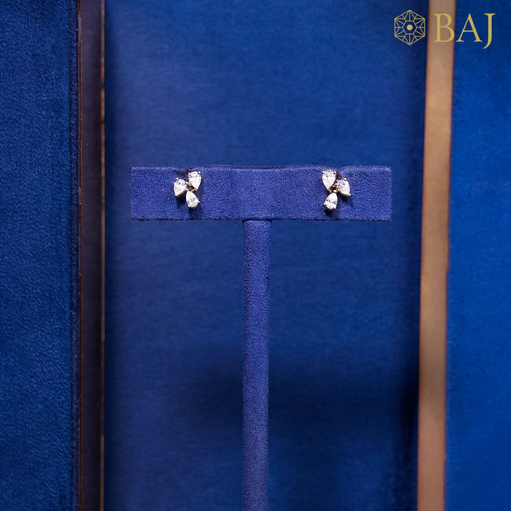 Teardrop Diamond Studs