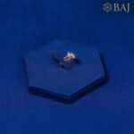 Albless diamond ring in 18kt rose gold with pear shaped design