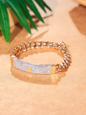 Diamond-Adorned Gents bracelet
