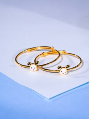 Bunny Bliss Gold Hoop