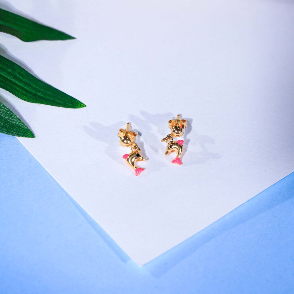 Dolphin Dance Dangler Studs