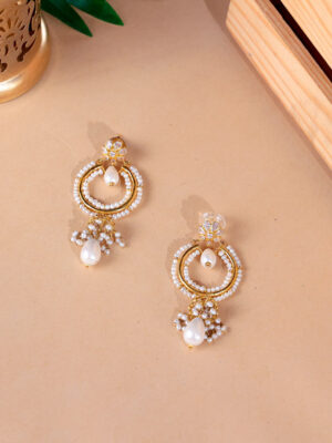 Pearl Halo Polki Drops