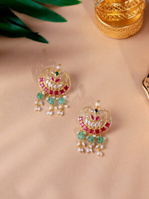 Polki Blossom Studs